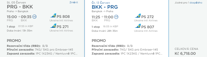 Thajsko - Bangkok z Prahy za 6 718 Kč