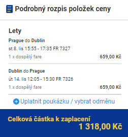 Dublin z Prahy za 1 318 Kč