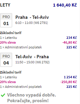 Izrael - Tel Aviv z Prahy za 1 640 Kč