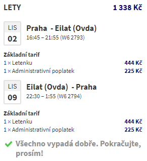 Nová linka z Prahy do Eilatu za1 338 Kč